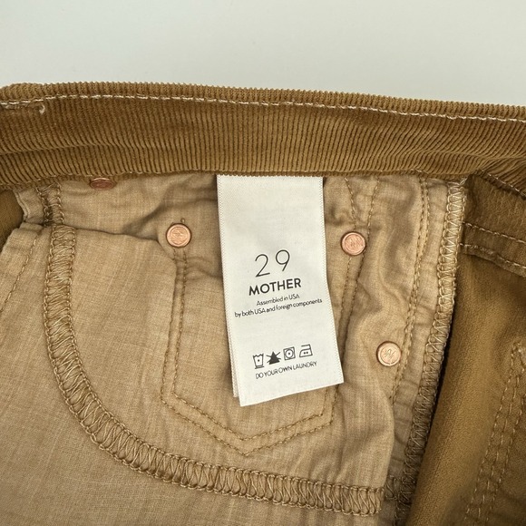 Mother Denim Outsider Crop Hopscotch Okra Pants 29 Corduroy Cord - Picture 5 of 7